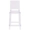 Emma and Oliver Ghost Counter Stool in Transparent Crystal with Square Back